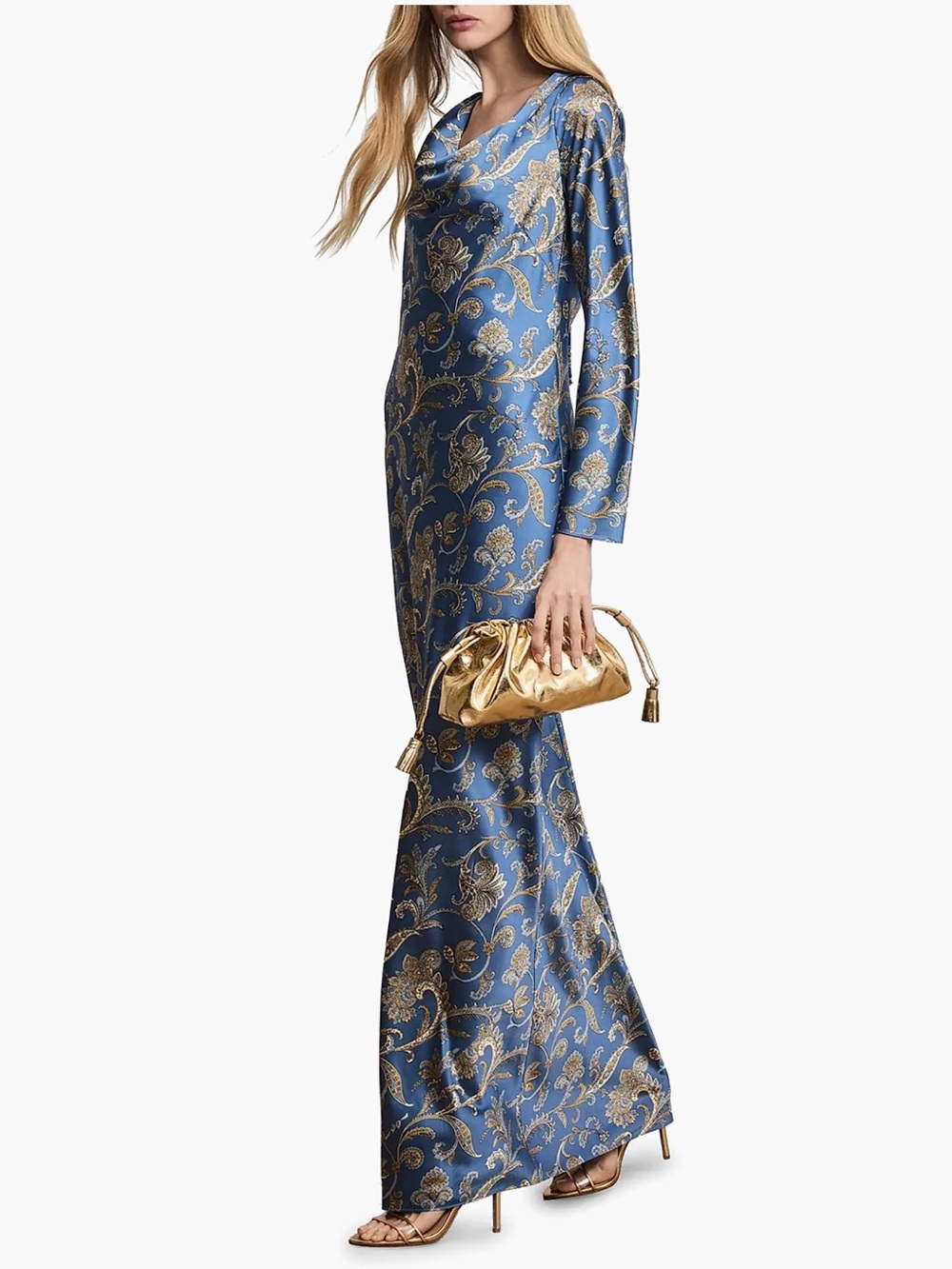 Veronica Beard Ember Silk Paisley Maxi Dress
